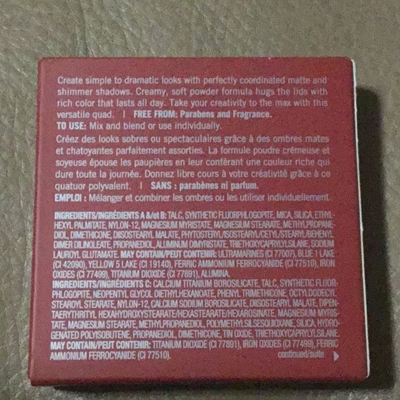 Fmg Glimmer eyeshadow quad color is called Legend - Picture 6 of 6